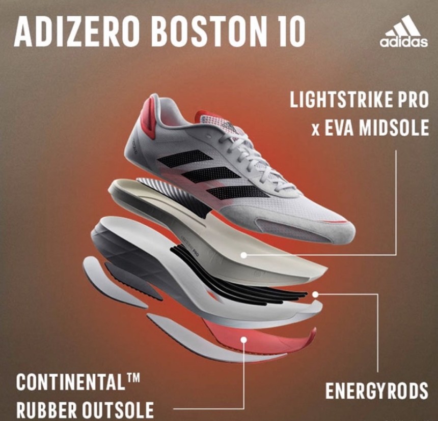 Zapatillas Adidas Adizero Boston 10 para running y entrenamiento